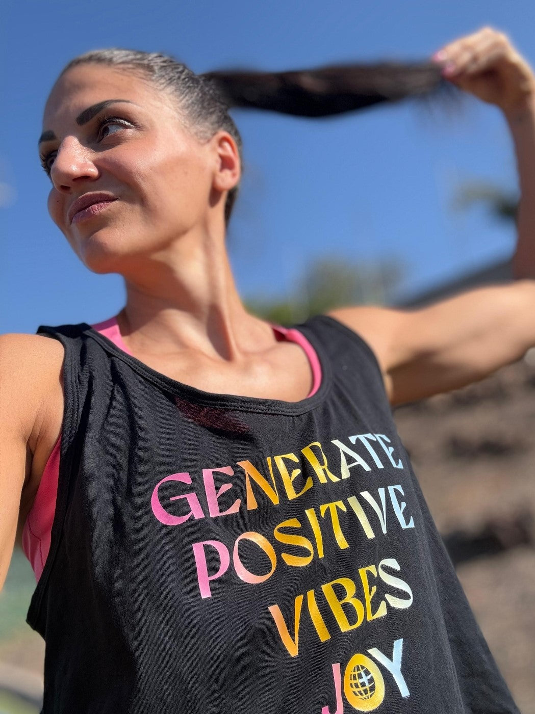 JOY "Generate Positive Vibes" hihaton paita - Liiku vapaasti, inspiroidu rohkeasti!