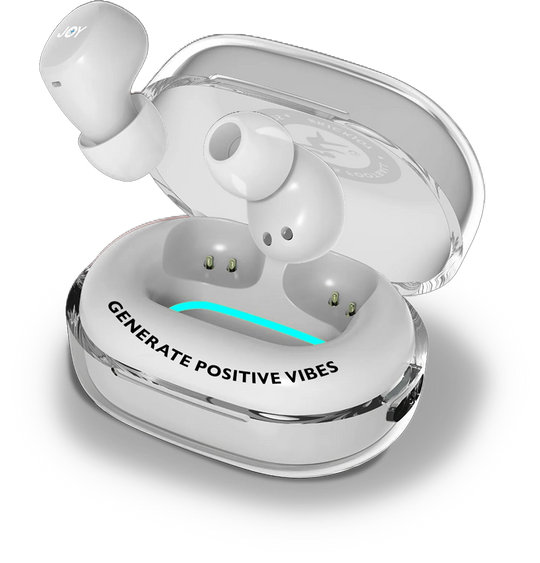 Koru Kuulokkeet Valkoinen ja upea JOY-pipo